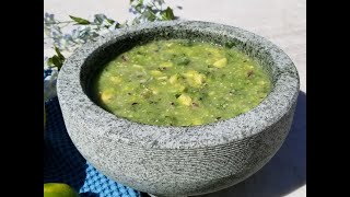 Fresh Salsa Verde and Avocado  Green Salsa [upl. by Heater]