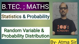 BTEC Statistics amp Probability Random Variable amp Probability Distribution ‎AtmaAcademy [upl. by Niltag]