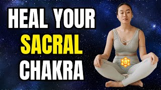 Sacral Chakra Healing Sleep Meditation Release Blockages and Embrace Pleasure [upl. by Ddahc665]