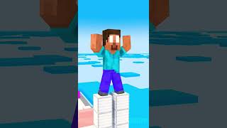 CARGO SKATES RUN CHALLENGE 3 with HEROBRINE shorts fypシ minecraft minecraftchallenge [upl. by Nivi277]