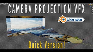 Quick Camera Projection in Blender 3d Easy VFX Tutorial [upl. by Ennaihs367]