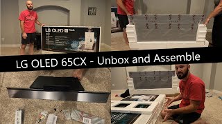 Noob Unboxing Assembly and Initial Setup for LG OLED TV LG 65quot CX [upl. by Igig]