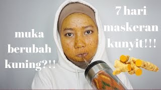 NYOBAIN 7 HARI MASKERAN KUNYIT I ACNE AND OILY [upl. by Natsyrt706]