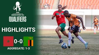 Zambia vs Morocco U17  CAF U17 Womens World Cup Qualifiers  Match Summary [upl. by Assenov]