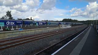 GBRF Class 66 going through Mirfield to Drax Power Station [upl. by Lach]