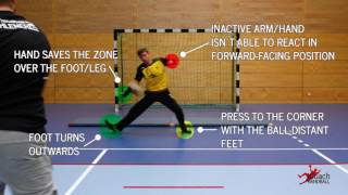 Handball Goalkeeper Training  How to hold lower corner shots II [upl. by Iadahs]