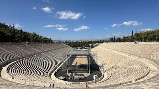 Visit the Panathenaic Stadium 2024 panathenaicstadium athens greece olympicgames olympics [upl. by Anillek]