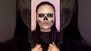 TateLangdon Skull Makeup Tutorial 💀 AHS SkullMakeup SkeletonMakeup HalloweenMakeup [upl. by Clarhe]