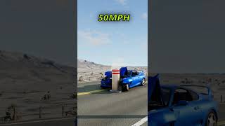 Toyota Supra Crash Test at Different Speed [upl. by Merriman29]