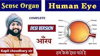 Human Eye  Sense Organ  मानव आंख  Inspirall study  Kapil choudhary sir biology [upl. by Winters432]