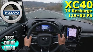 2022 Volvo XC40 T4 Recharge 12982 PS TOP SPEED AUTOBAHN DRIVE POV [upl. by Wetzell]