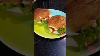 Homemade Mc Donalds style chicken burger😍 chickenburger cooking mcdonalds simplerecipe [upl. by Eiderf]