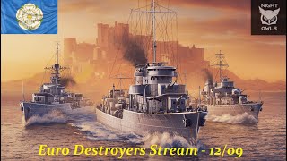 Warships Legends  Various Ships inc Euro Destroyers [upl. by Gwenora]