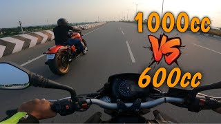 Triumph Bonneville T100 vs benelli600i battle on hyway  telugu  Sunil Rider [upl. by Campagna955]