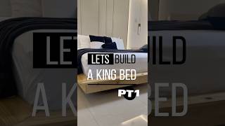 How to build a platformfloating bed  Step by step tutorial diy diybed bedroomdecor [upl. by Okoy]