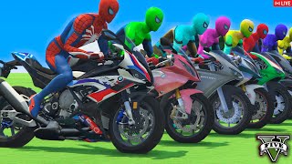 GTA 5  Epic Ragdoll Funny SpiderMan VS Minions On Rainbow Bridge Euphoria Physics1 [upl. by Dun292]