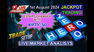 🔴01 AUGUST ZERO HERO LIVE TRADING  NIFTY  BANK NIFTY livetrading liveanalysis intradaytrading [upl. by Ready]