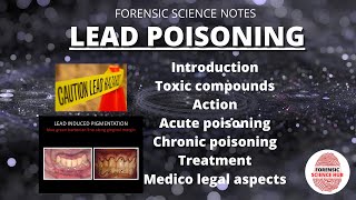 Lead poisoning  Toxicology  Forensics  UGC NET forensic science [upl. by Raffarty754]