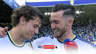 quotWelcome to the Premier Leaguequot 🤩  Aaronson and Harrisons wholesome postmatch interview [upl. by Johansen162]