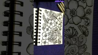 Zentangle Flowers 🌸 ✨️ Zentangle Art art arttutorial shorts stressrelief howtodraw [upl. by Netnilc]