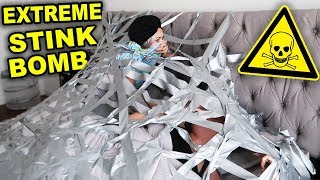 DUCT TAPE PRANK GONE WRONG ⚠️🤢EXTREME STINK BOMB [upl. by Valerlan508]