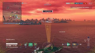 WoWs Legends Crimson Break Noob Cruiser Gameplay [upl. by Ulla]