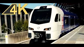 Doorkomst Arriva FLIRT 454 op Station Lelystad Centrum  Ultra HD 4K [upl. by Melisa612]