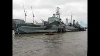 HMS Belfast fires cannons for 1812 Overture [upl. by Oalsinatse]