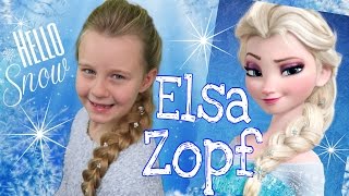 ELSAS ZOPF❄französischerquotMessyquotZopf aus die Eiskönigin❄coole Mädchen ZöpfeampFrisuren Tutorial [upl. by Aitnas]