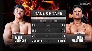 Byone Combat🥊💥 Adam Maulana Vs Wong Johnson Wijaya  Full Fight [upl. by Kev500]