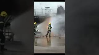 Airport Fire service Training  Doncaster Airport aviation fire firefighter 999 emergency [upl. by Negaet813]