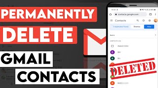 How to Delete Contacts From Gmail Account 2022 [upl. by Niklaus]