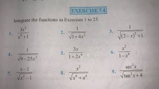 EX 74 Q1 TO Q15 SOLUTIONS OF INTEGRALS NCERT CHAPTER 7 CLASS 12thPART1 [upl. by Eliezer]