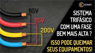 SISTEMA TRIFÁSICO COM UMA FASE BEM MAIS ALTA – ISSO PODE QUEIMAR SEUS EQUIPAMENTOS [upl. by Attezi977]