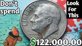 this rare error coin 1988 D Roosevelt Dimes worth 112000  coin worth money [upl. by Laehplar]