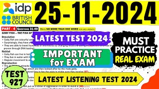 IELTS Listening Practice Test 2024 with Answers  25112024  Test No  927 [upl. by Carola]