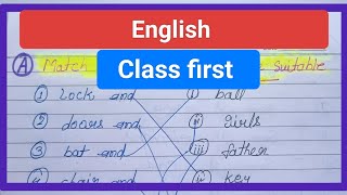 English Worksheet class First l Learn English Grammar class 1 [upl. by Bonnee304]