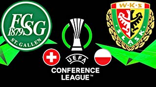 Saint Gallen 20 Śląsk  CONFERENCE LEAGUE 202425 [upl. by Enidualc]