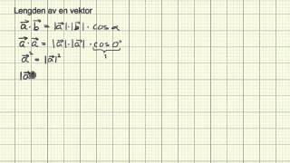 Matematikk R2 Lengden av en vektor [upl. by Leiahtan]