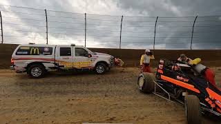 USAC Midget Week sprintcar feature at Lawrenceburg Speedway part 1 of 2 June 52024 [upl. by Tesil954]