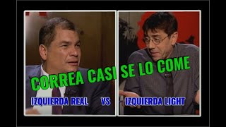 Correa es Correa Periodista de izquierda ligth español a poco de enfrentar al lider [upl. by Marcille331]