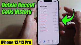 iPhone 1313 Pro How to Delete Recent Calls History [upl. by Atir]