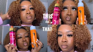 THIS OR THAT CAMILLE ROSE SPIKED HONEY MOUSSE VS MIELLE CURL DEFINING MOUSSE  Nia Arna [upl. by Kurtz]