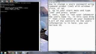 How to Change a Users Password Using Command Prompt CMD on Windows 7 Vista and XP [upl. by Petrina]