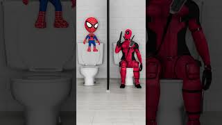 Spidey vs Deadpool  Toilet Fun  Marvel Animation [upl. by Luamaj]