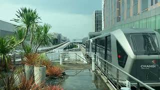 Changi Airport Skytrain cars 1017 departing Terminal 3 Stn B ➡️Terminal 1 Stn C [upl. by Teteak85]