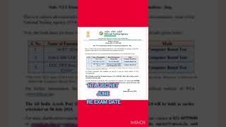 NTA UGC NET RE EXAM DATE [upl. by Codding]