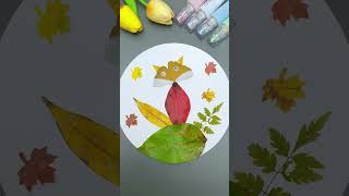 Leaf stickers Autumn leaves are a gift from nature Lets make handmade leaf paintings together [upl. by Skell336]