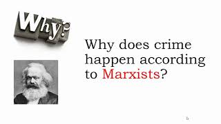 Marxism and Crime  Part 1 [upl. by Gris492]