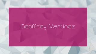 Geoffrey Martinez  appearance [upl. by Sillihp]